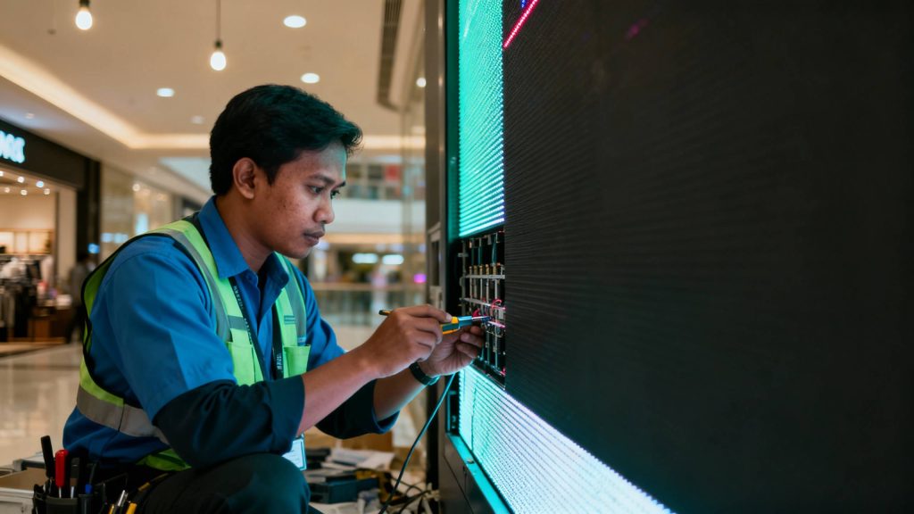 perbaikan videotron di tangerang